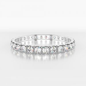 anillo platino y brillantes