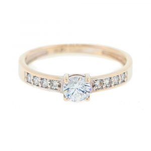 anillo solitario oro