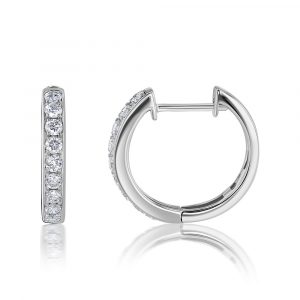 aros brillantes platino