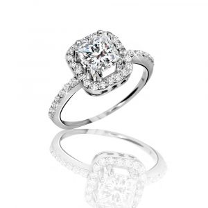 anillo platino brillantes