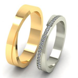argollas de matrimonio cruzadas oro